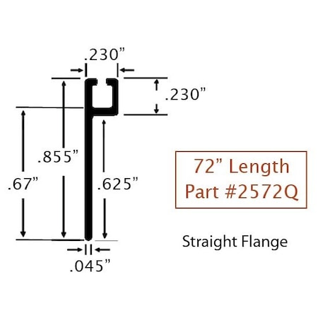 Gordon Brush #2.5 Channel Holder (Straight) 2572Q